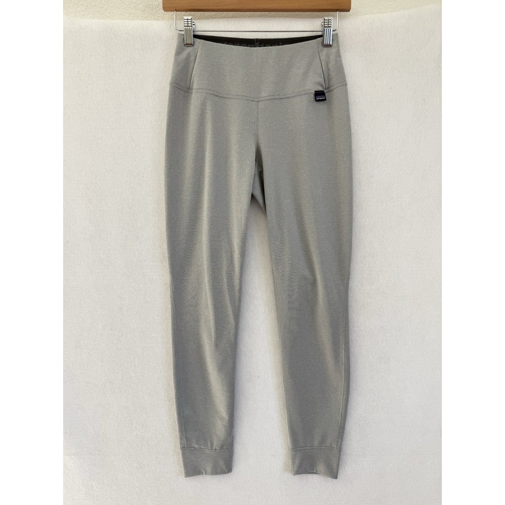 Patagonia Womens Capilene Midweight Baselayer Leggings XS Grey Polartec Fleece